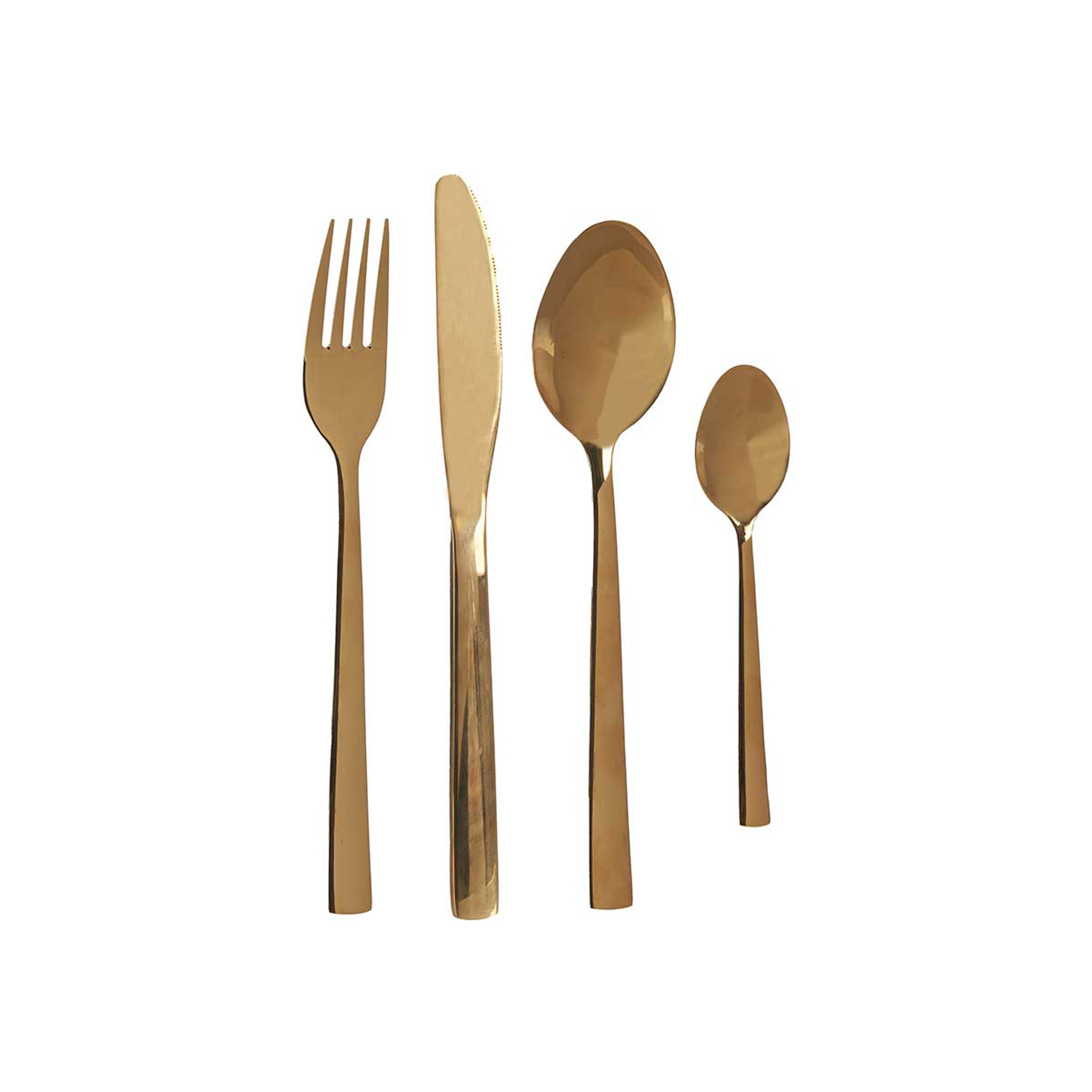 Faqueiro Aço Dourado 8 Peças