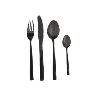 Faqueiro Aço Preto 8 Peças