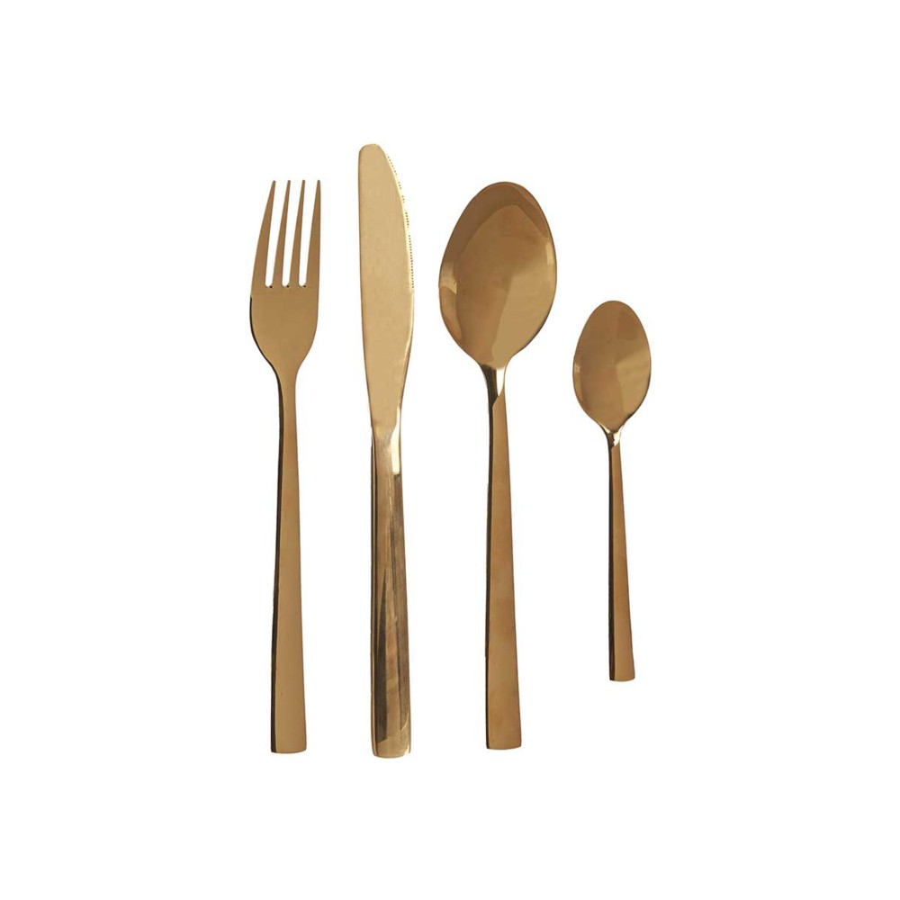 Faqueiro A�o Dourado 8 Pe�as