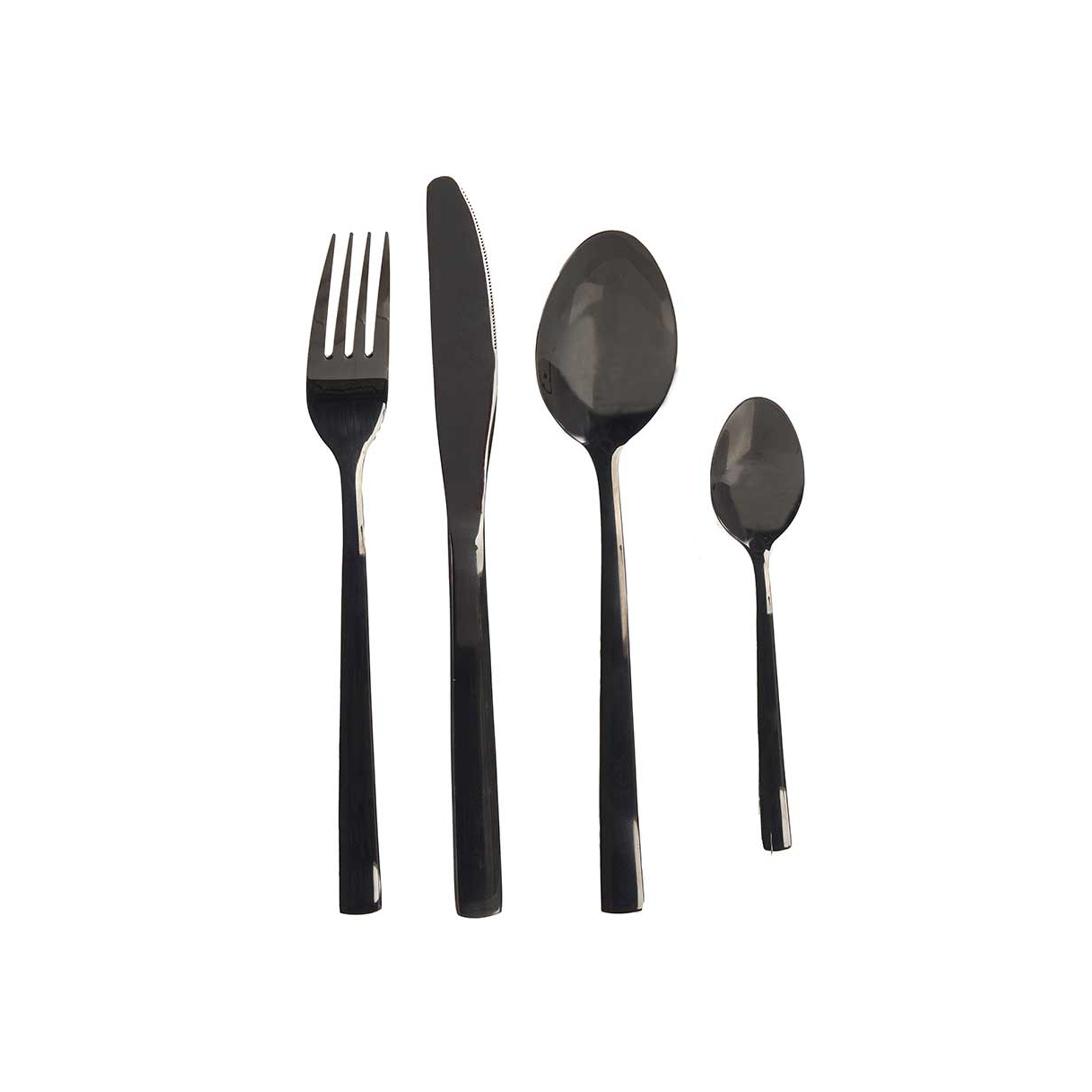 Faqueiro Aço Preto 8 Peças