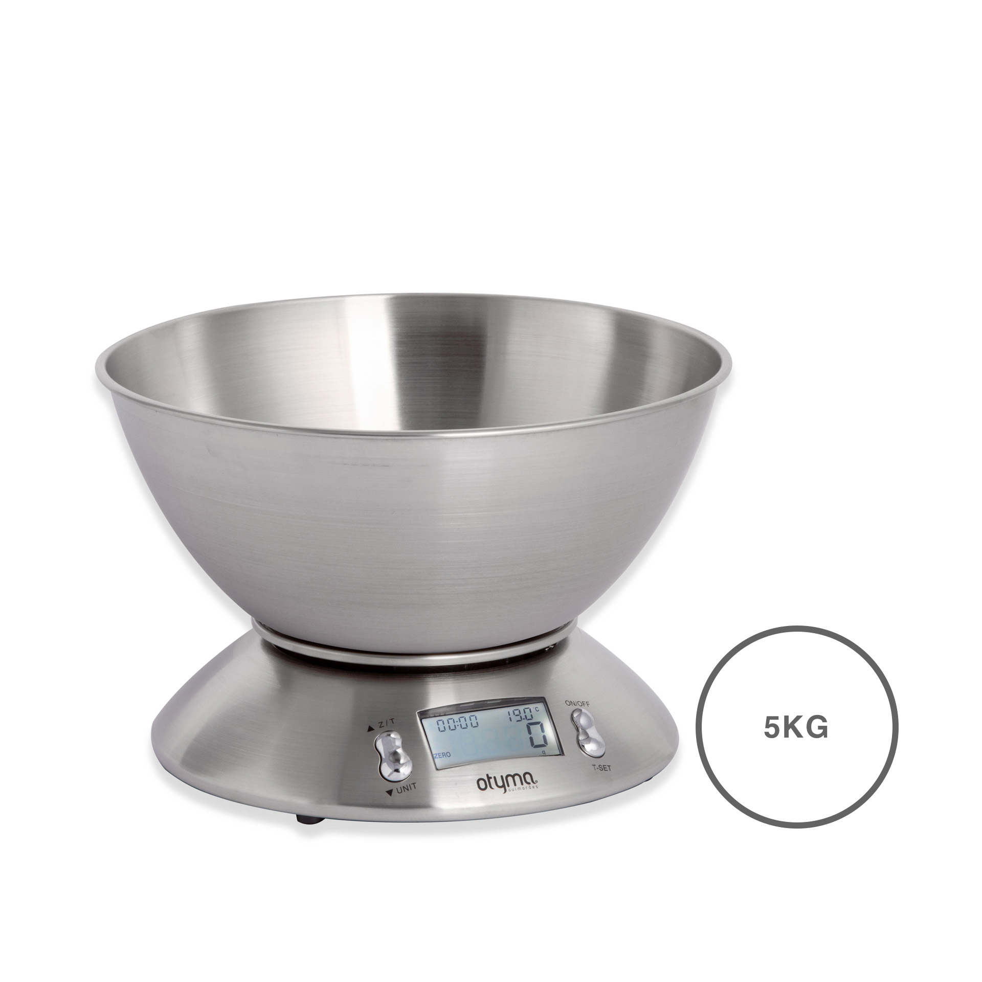 Balança Cozinha Digital Inox com Taça 5kg