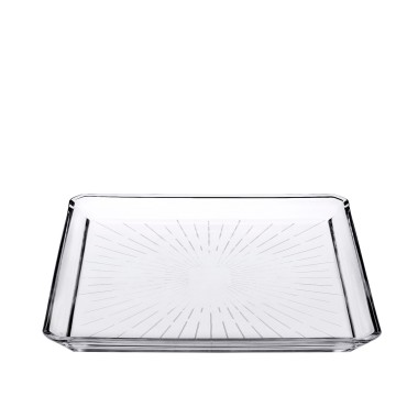 Prato Vidro Madlen Quadrado 24cm