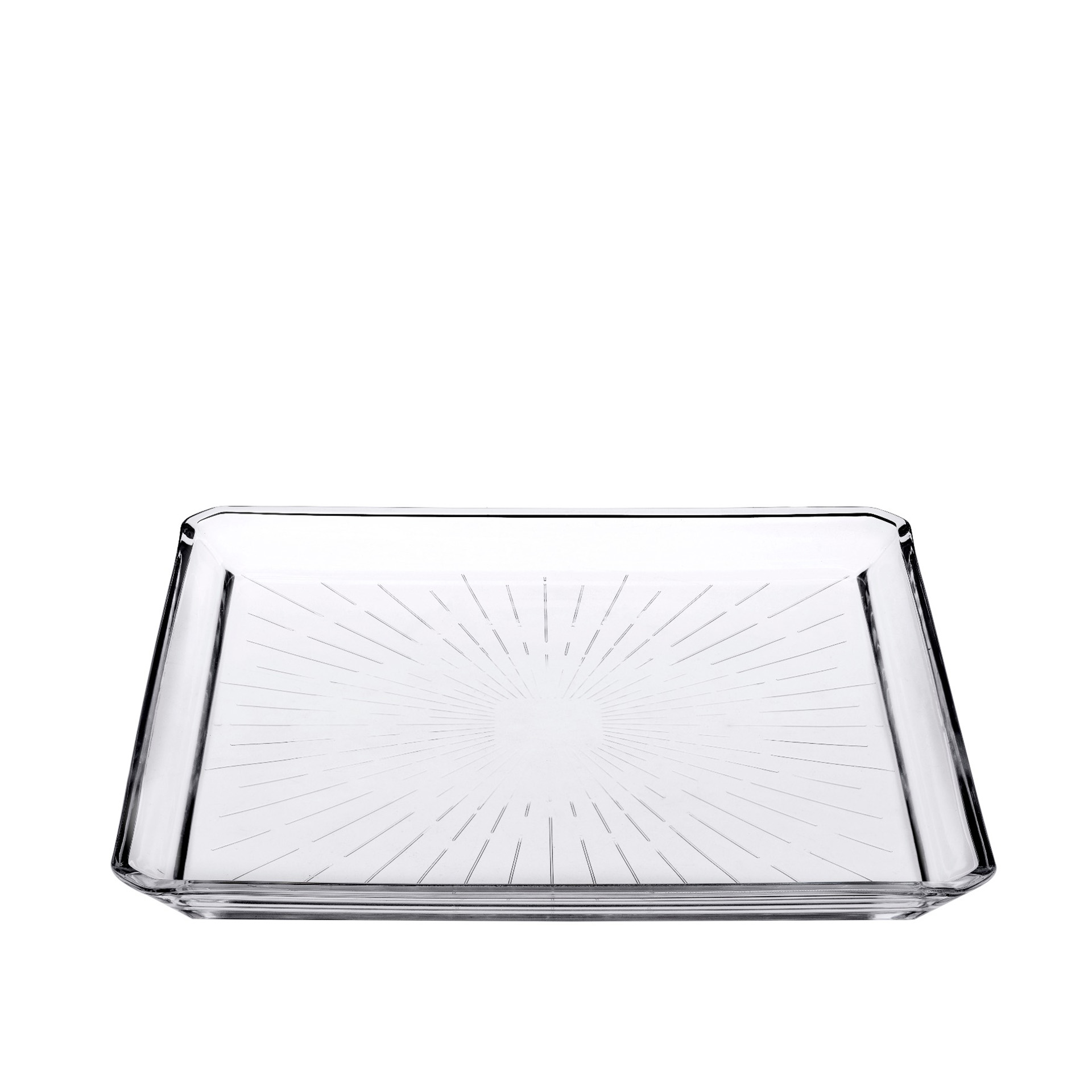 Prato Vidro Madlen Quadrado 24cm