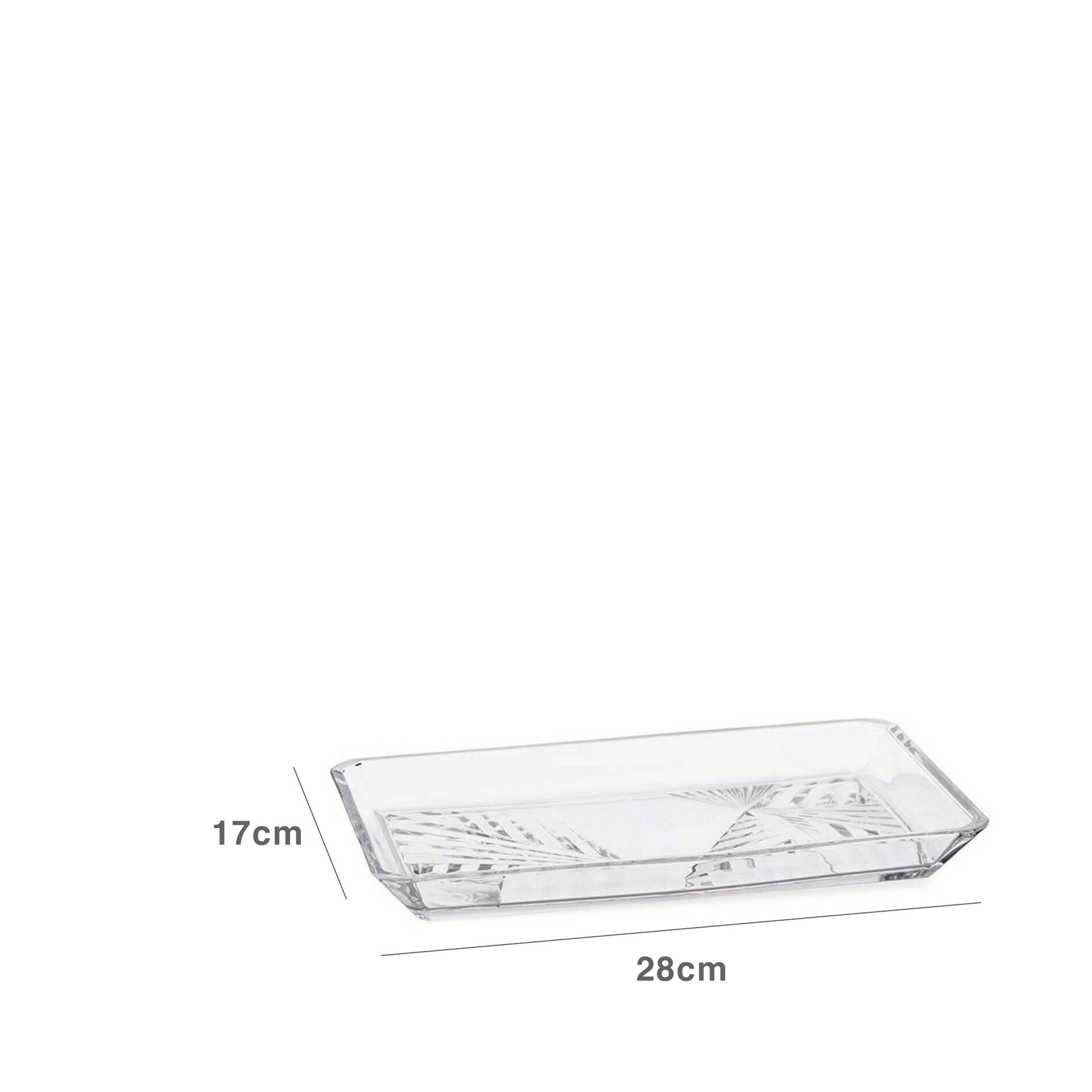 Prato Vidro Madlen Retangular 28X17cm