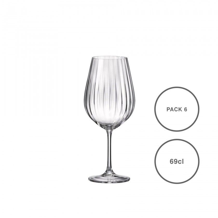 Copo Sarah Optic com P Cristal 69cl Pack 6