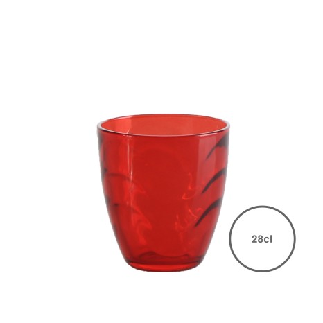 Copo Vidro Wave Vermelho 28cl - Image product