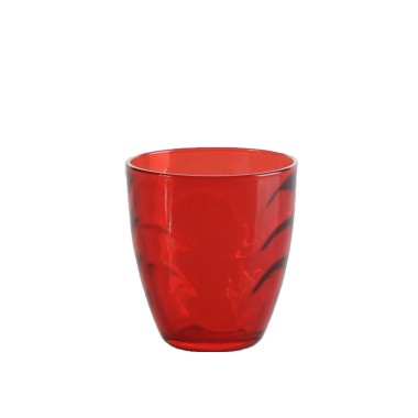 Copo Vidro Wave Vermelho 28cl