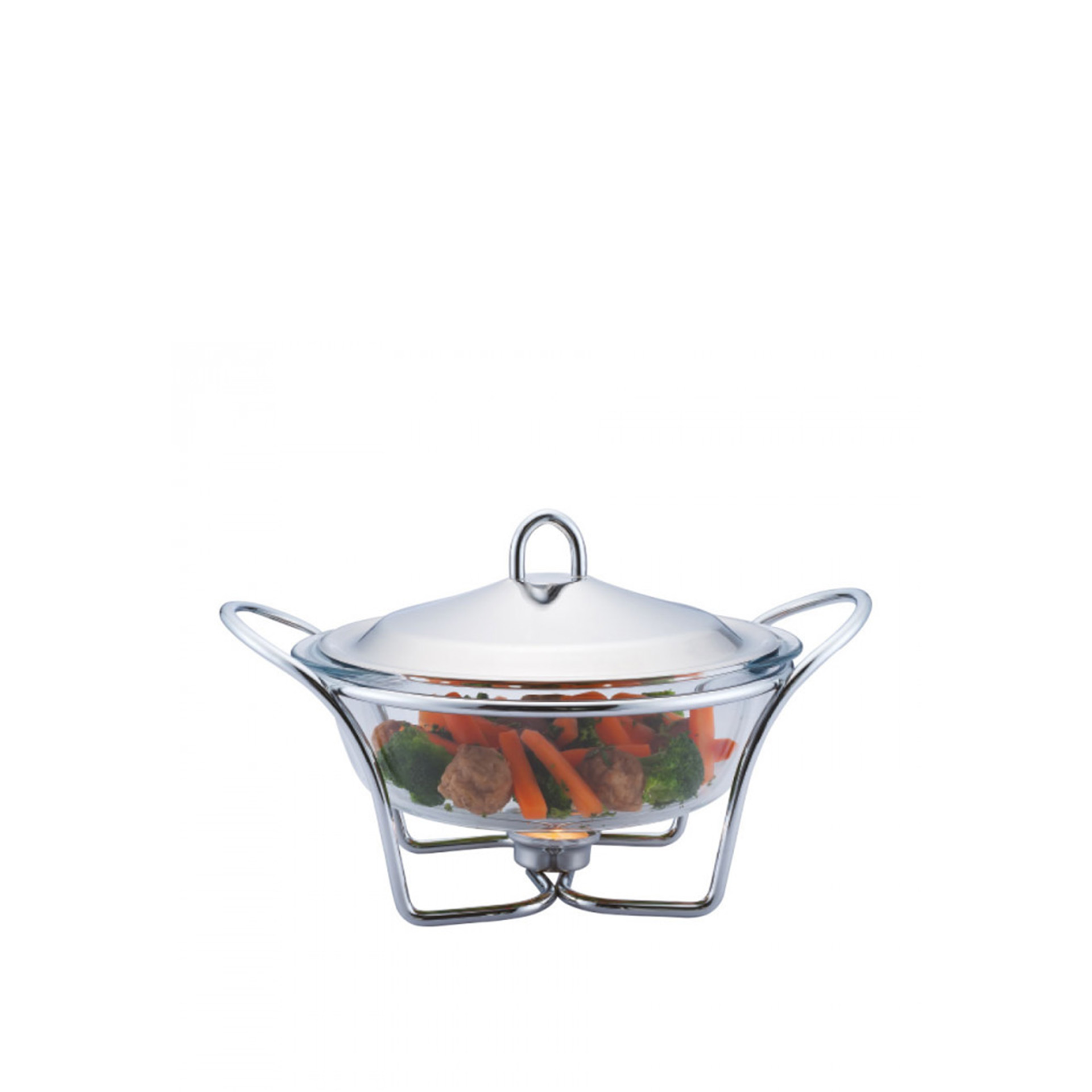 Assadeira Aquecimento Com Tampa Redonda 1.9L