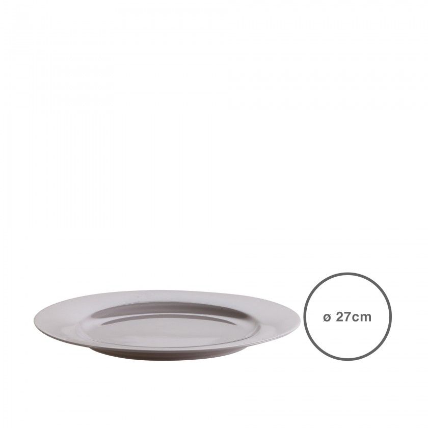 Prato Ladeiro Cinza Ø27CM Prato Ladeiro Cinza Ø27CM