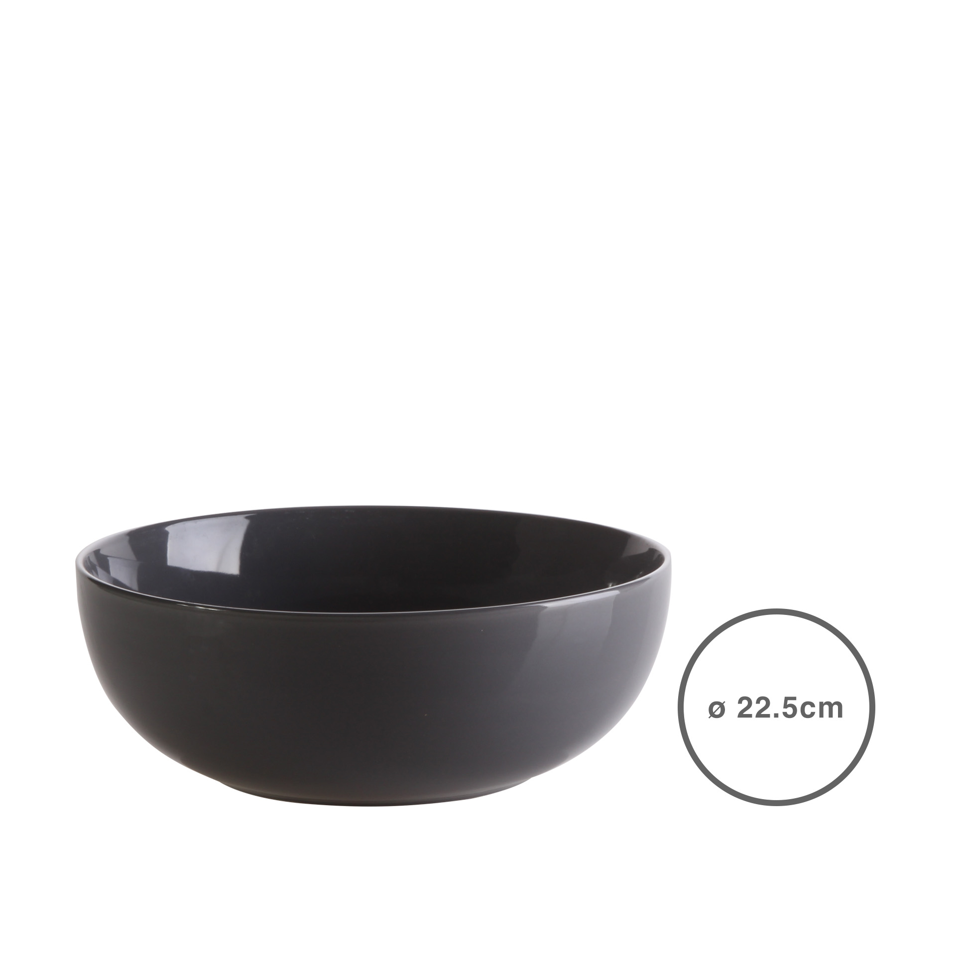 Saladeira Cinza Escuro Ø22.5CM
