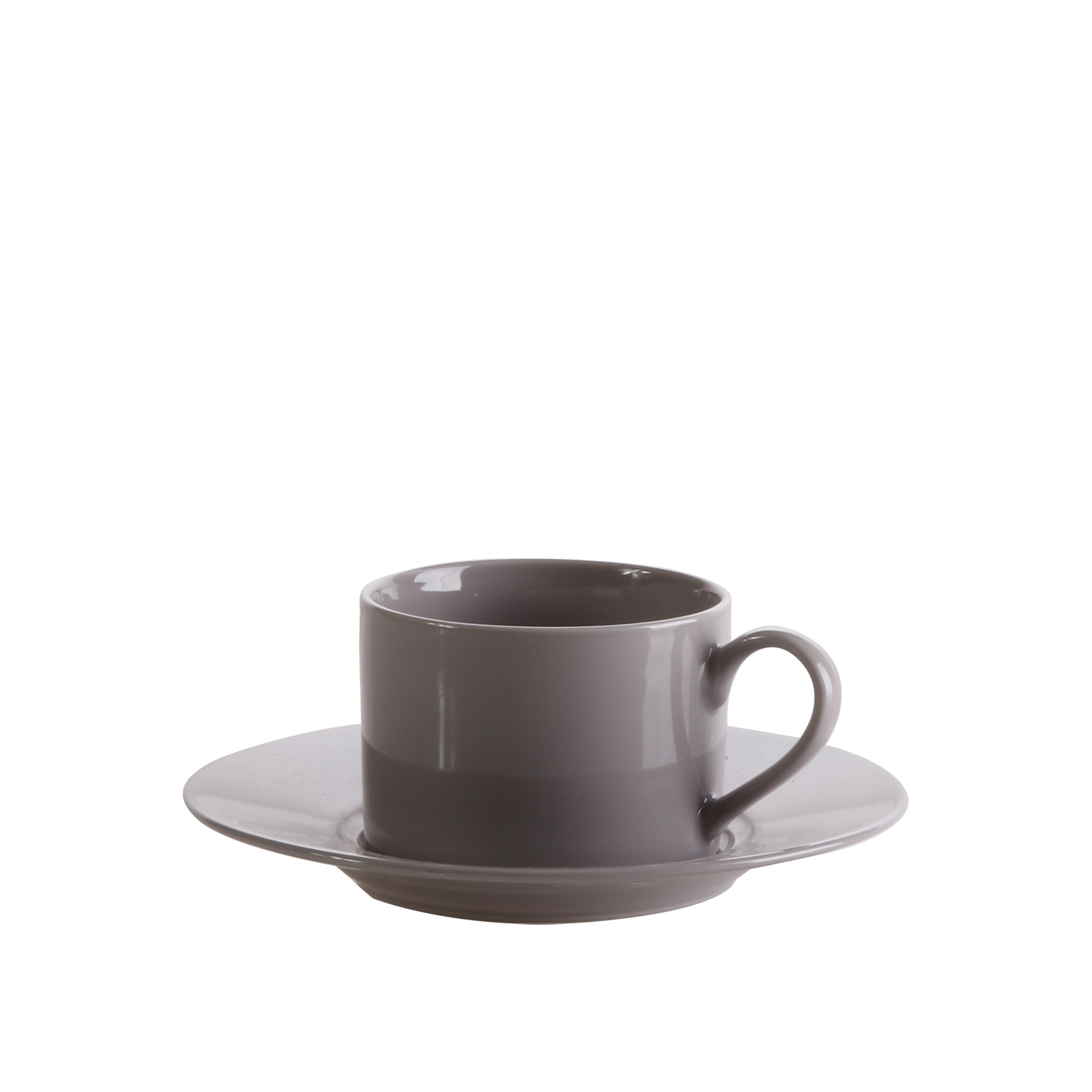 Chávena Com Pires Cinza 220ML