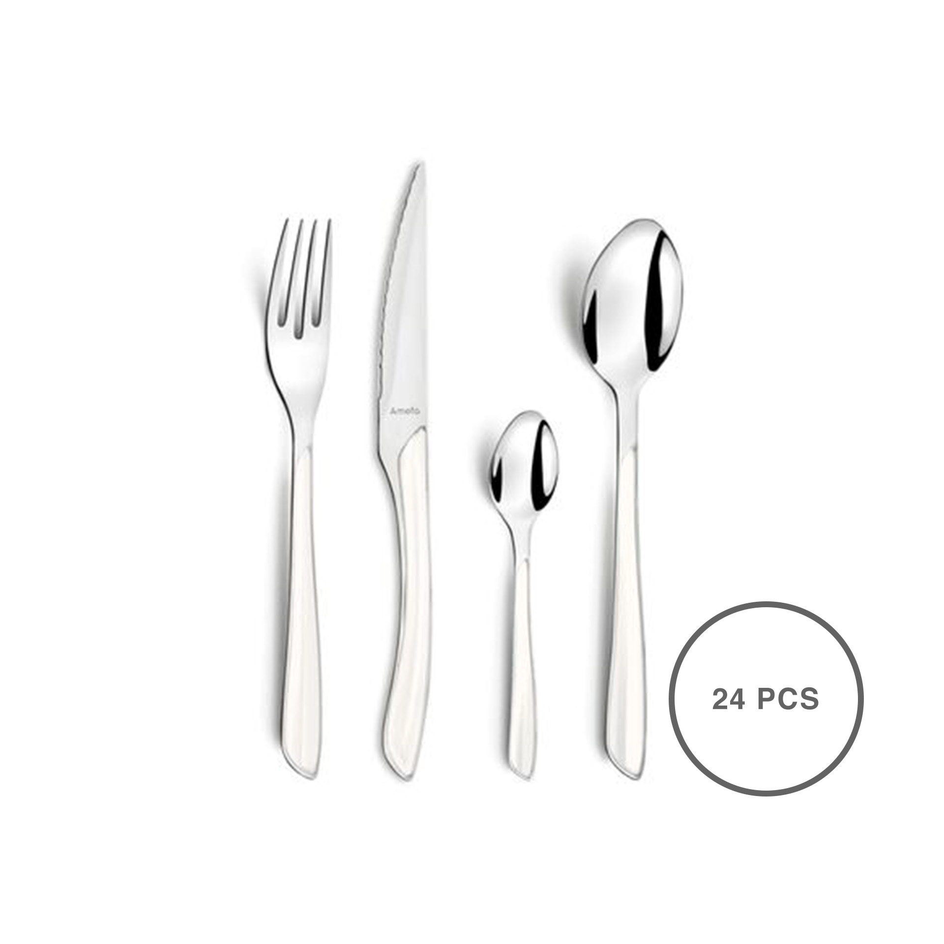 Faqueiro 24 Peças Branco