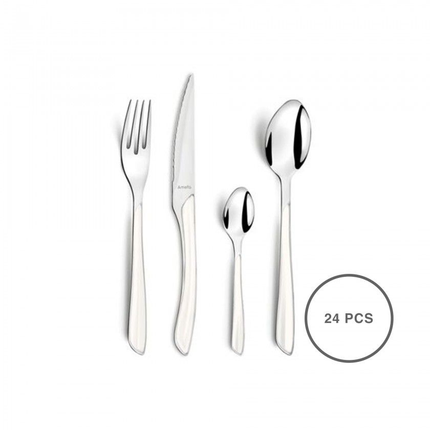 Faqueiro 24 Peças Branco Faqueiro 24 Peças Branco