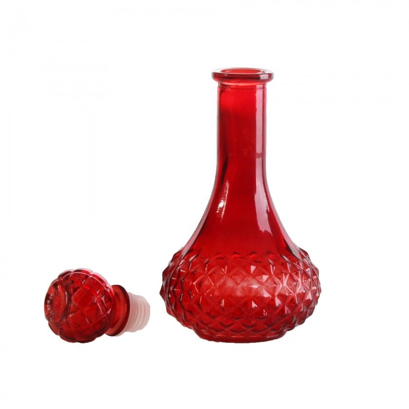 Garrafa Vidro Redonda Vermelho 800ML Garrafa Vidro Redonda Vermelho 800ML