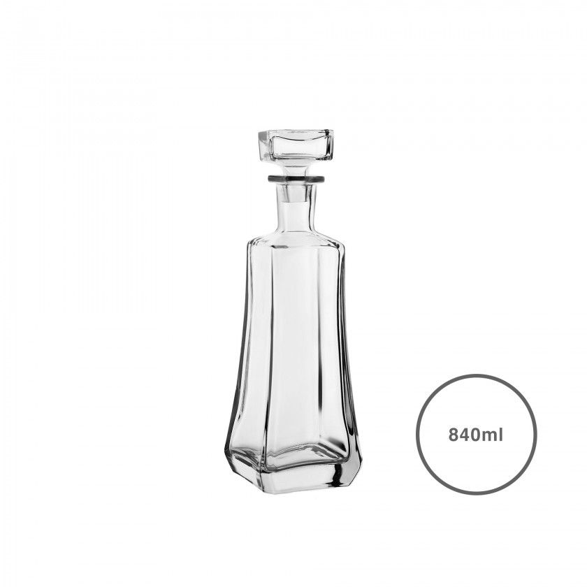 Garrafa Vidro 840ML 9X9X31CM Garrafa Vidro 840ML 9X9X31CM