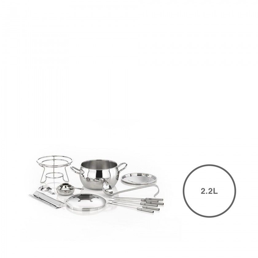 Conjunto Fondue Inox 2200ml 22X23cm Conjunto Fondue Inox 2200ml 22X23cm