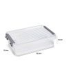 Caixa Arrumos Transparente 2800ml 17.5X25.5X9.5cm