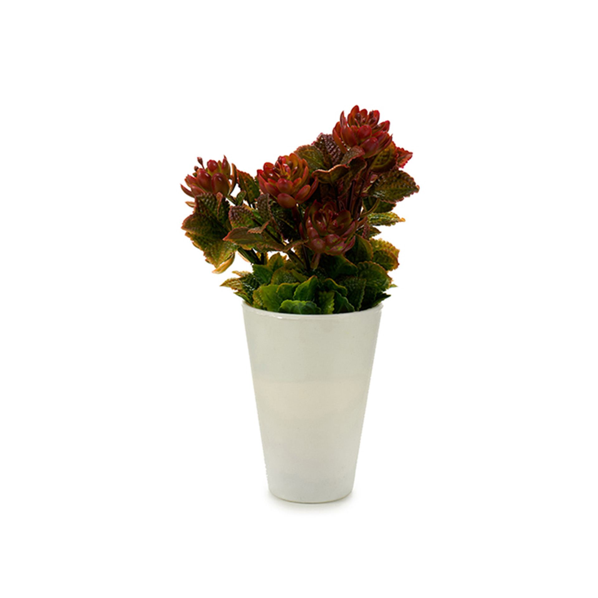 Vaso Planta Artificial Branco 10X20cm