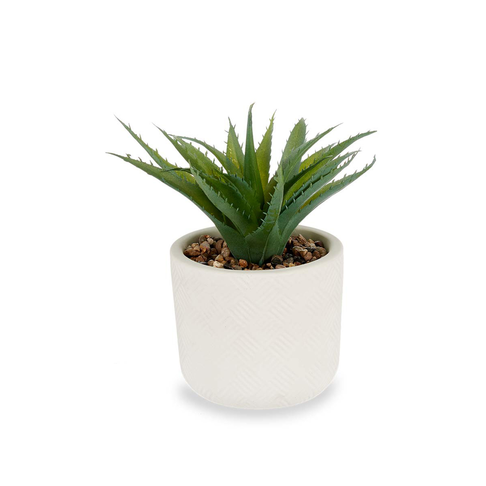 Vaso Planta Artificial Branco 14X18cm