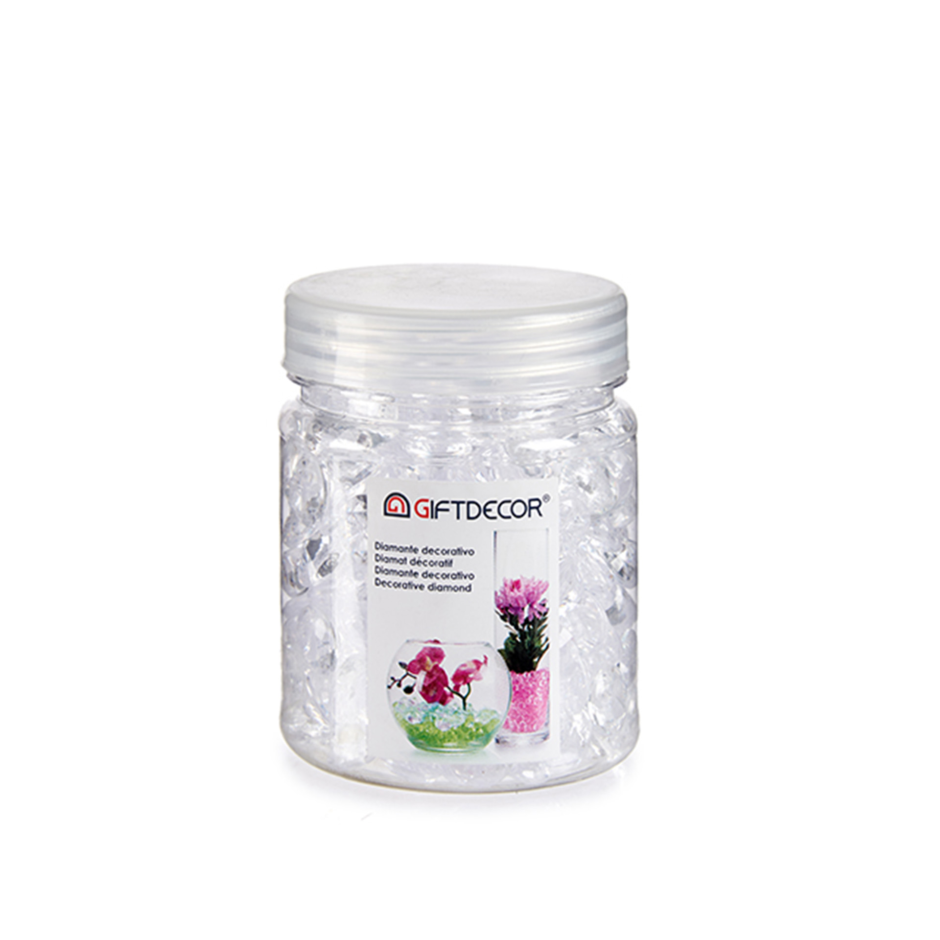 Frasco Diamante Transparente Médio 150gr