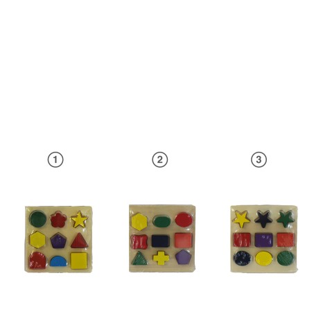 Brinquedo Madeira Formas 12.4X12.4X1.4CM - Image product