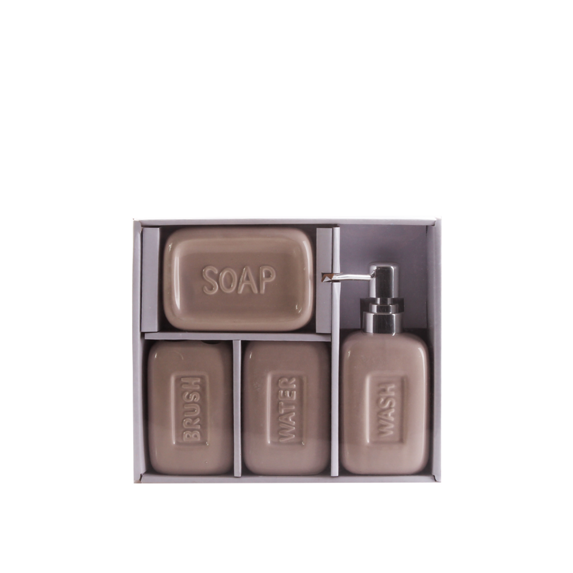 Conjunto Banho Cerâmica 4 Peças