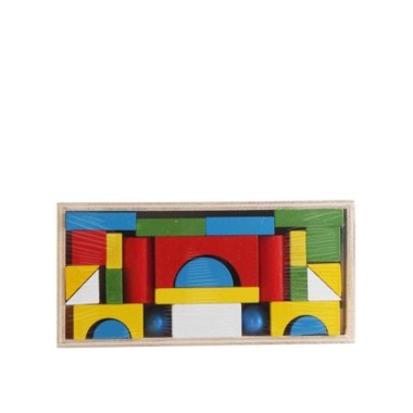 Brinquedo Madeira Constru��es 17.5X8.5X2.5CM