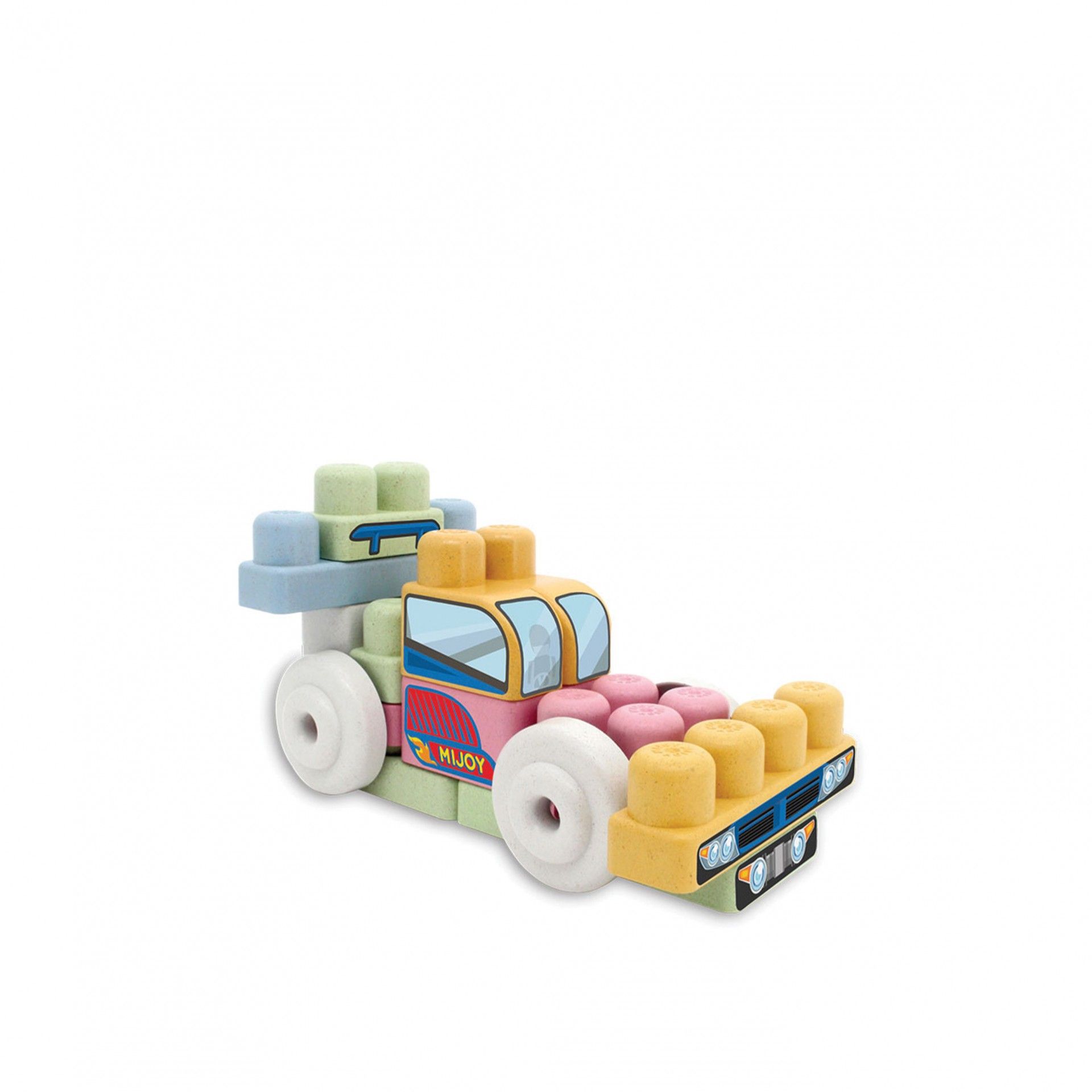 Blocos Ecológicos Carro Corrida 19 Peças