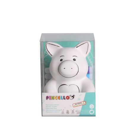 Mealheiro Cer�mica para Pintar Porco com 4 Marcadores - Image product