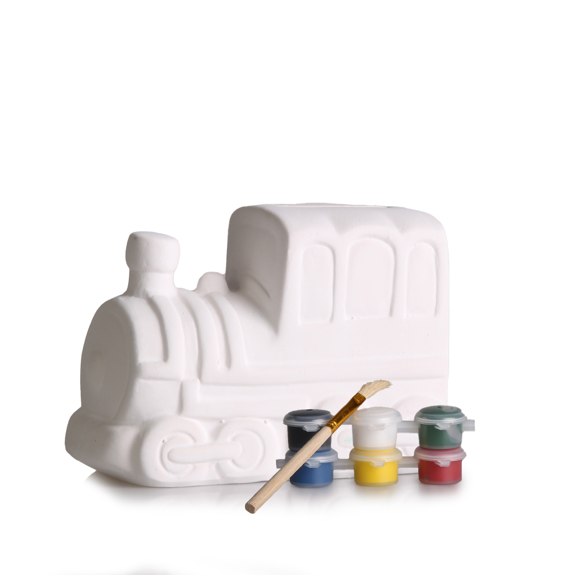 Mealheiro Cerâmica para Pintar Comboio com 4 Marcadores