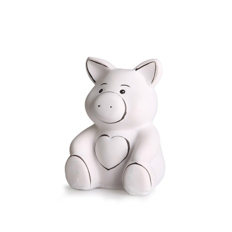 Mealheiro Cer�mica para Pintar Porco com 4 Marcadores - Image product