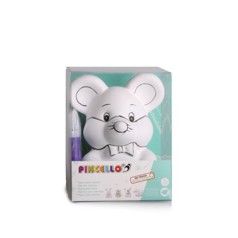 Mealheiro Cer�mica para Pintar Rato com 4 Marcadores - Image product