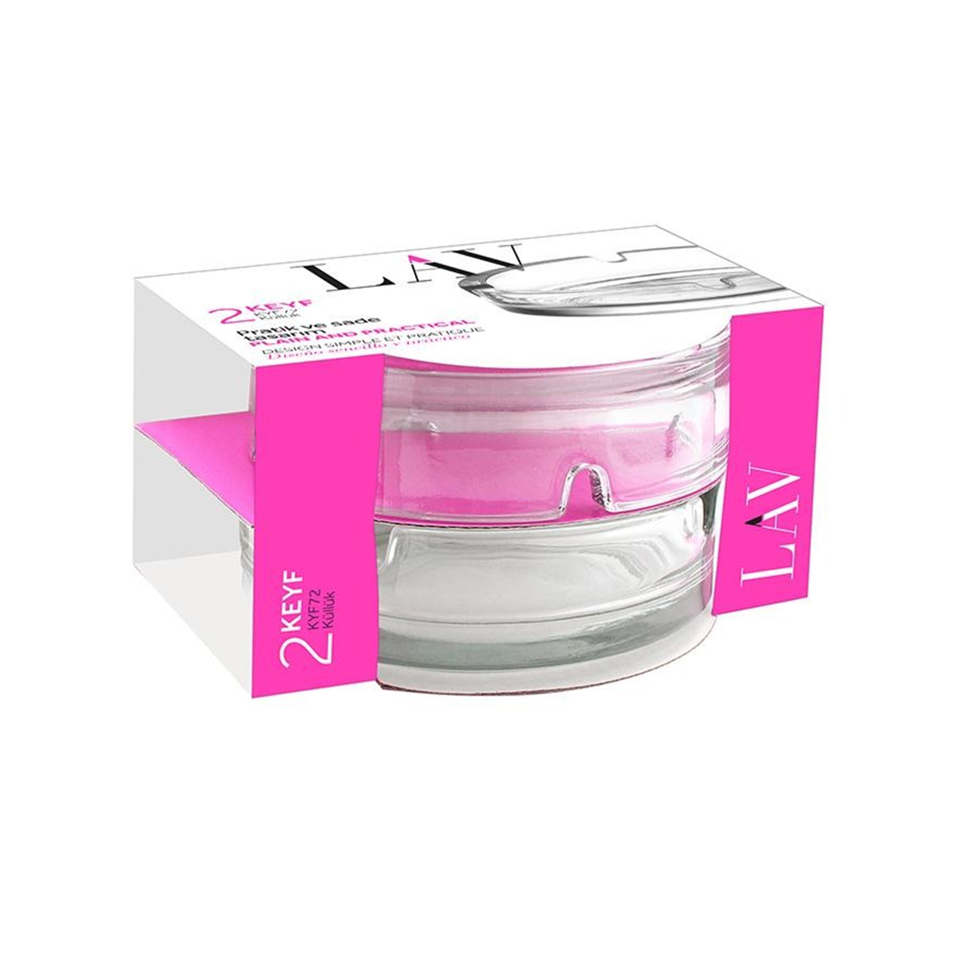 Cinzeiro Vidro Redondo Ø11X4CM Pack 2