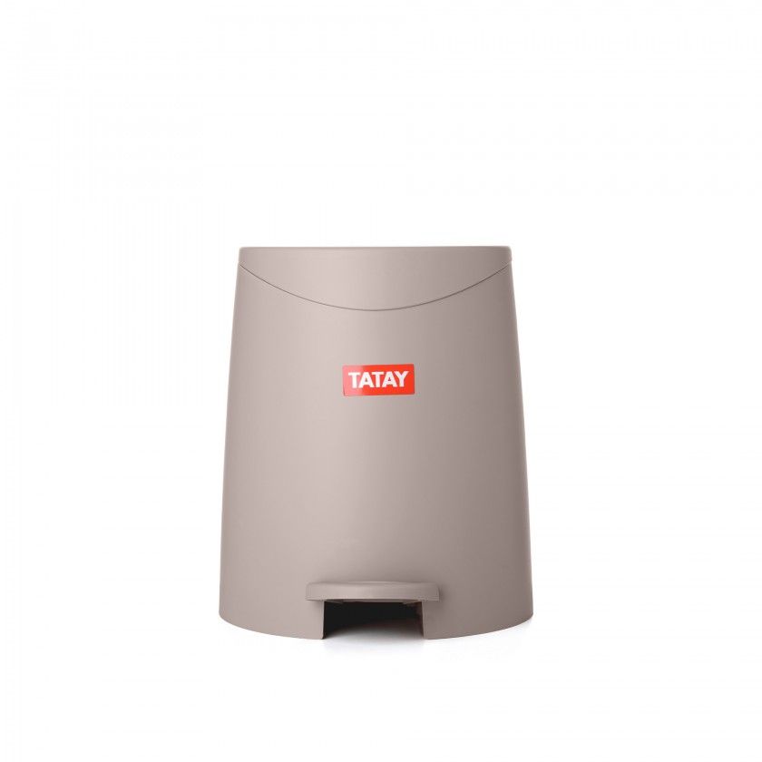 Balde Wc Milan Taupe 3L / 19X21.8X22.1CM Balde Wc Milan Taupe 3L / 19X21.8X22.1CM