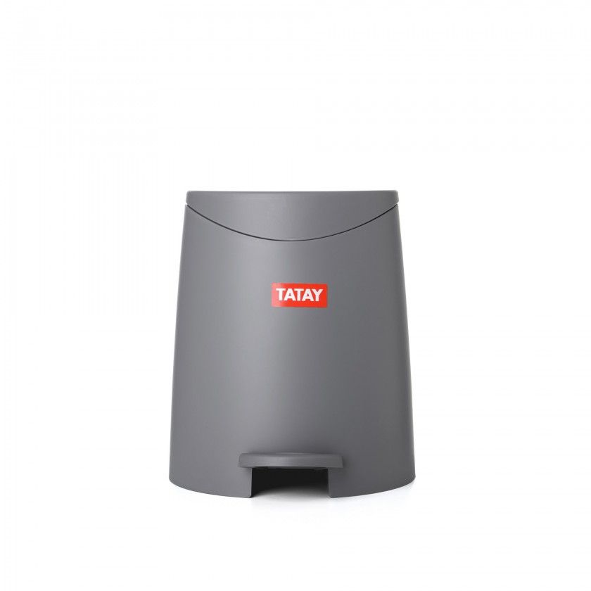Balde Wc Milan Cinza 3L 19X21.8X22.1cm Balde Wc Milan Cinza 3L 19X21.8X22.1cm