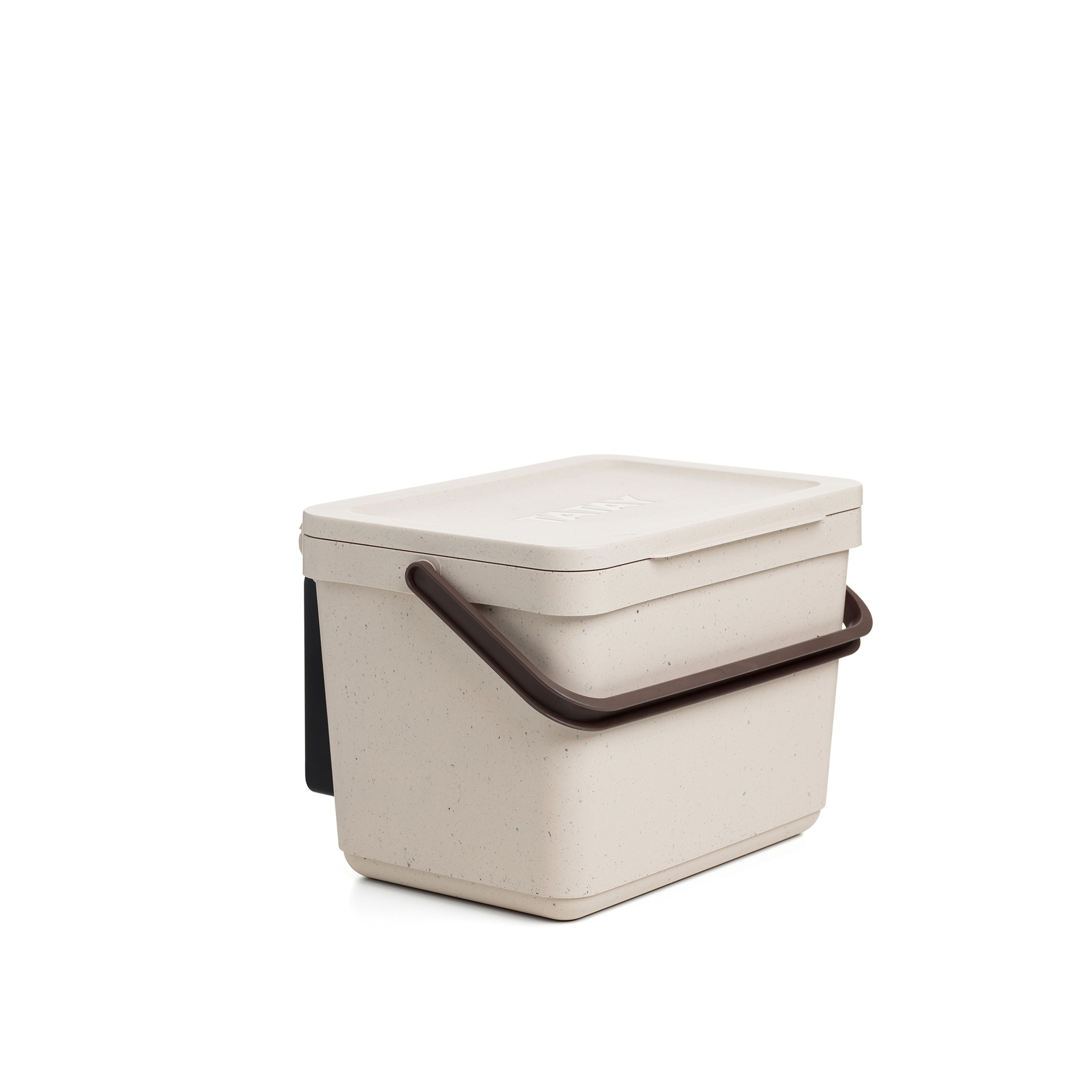 Balde Lixo com Suporte Creme 6L 26.5X20.5X18.5cm