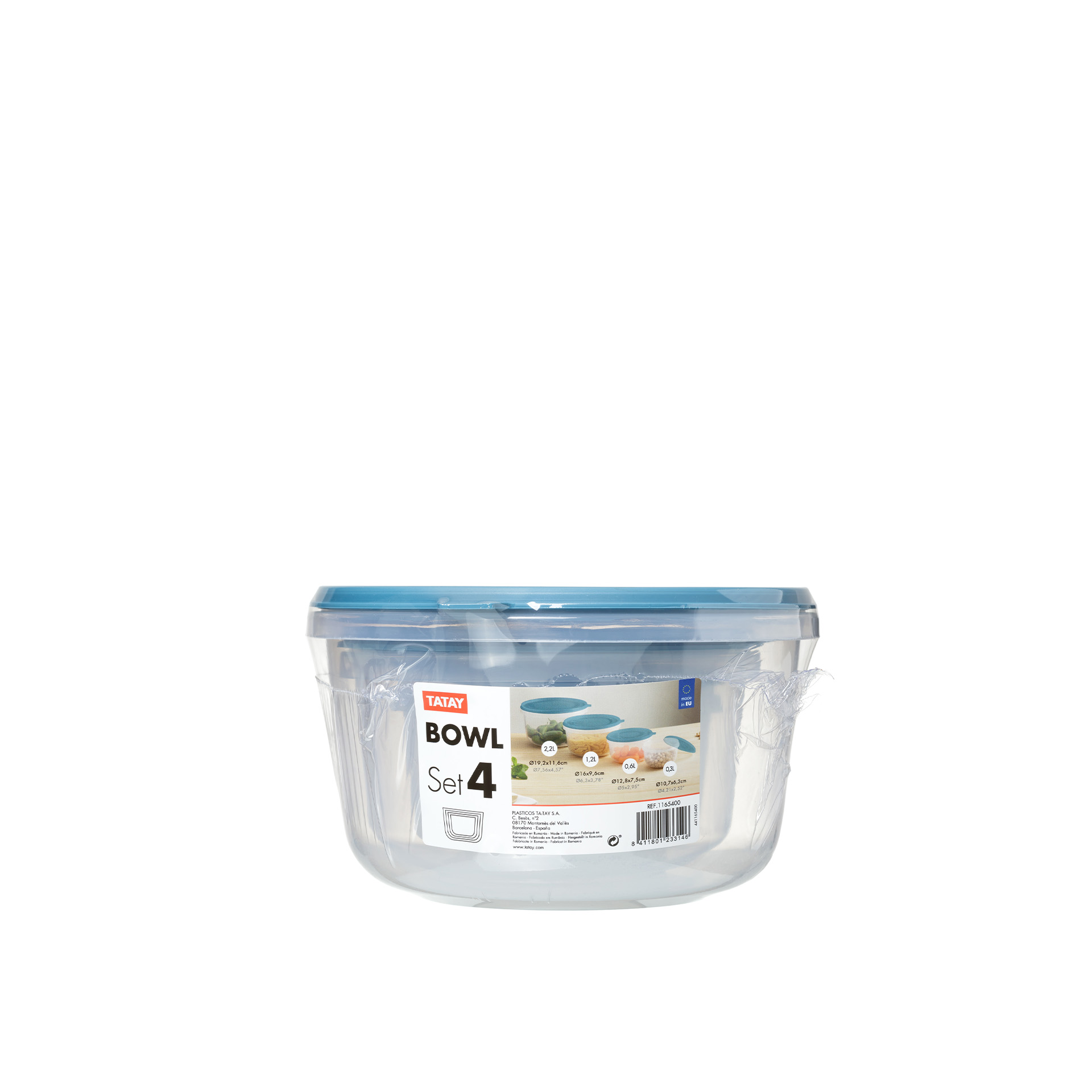 Caixa Hermética Tatay Bowl Ocean Pack 4