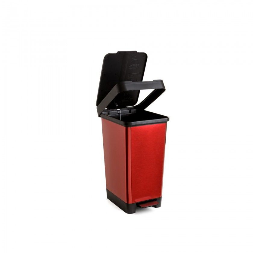 Balde Lixo com Pedal Smart Cor Sólida 25L 26X36X47cm Balde Lixo com Pedal Smart Cor Sólida 25L 26X36X47cm