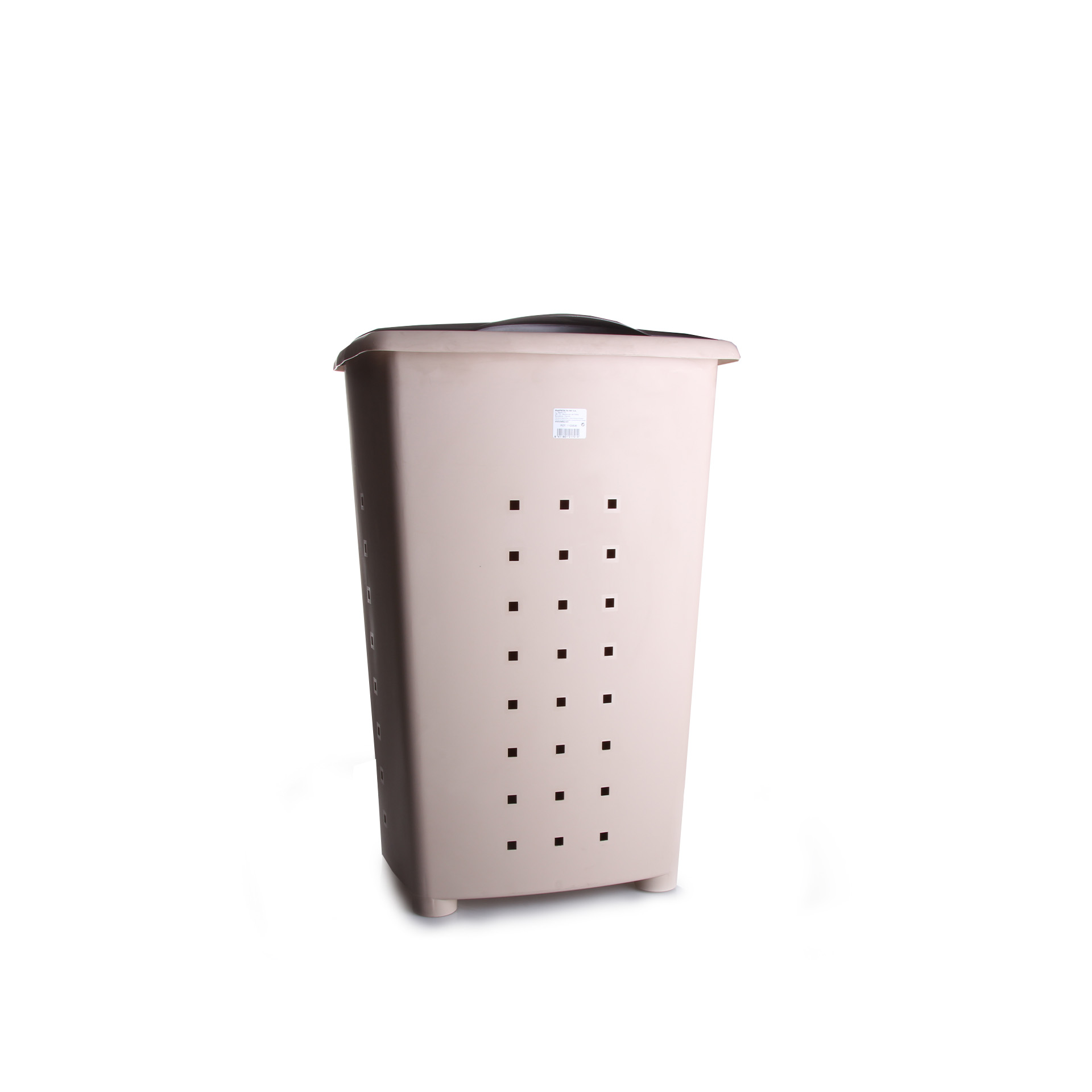 Cesto Roupa Millenium Bege 60L 42X35.5X64CM