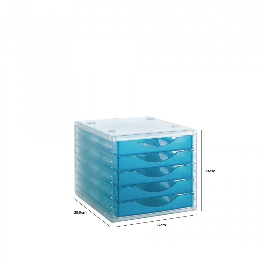 Bloco 5 Gavetas Classificadores Secretária 34X27X25.5cm Bloco 5 Gavetas Classificadores Secretária 34X27X25.5cm