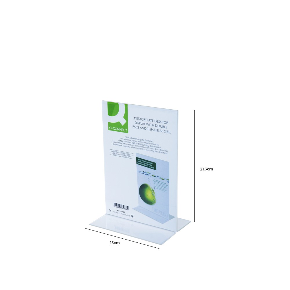 Expositor Secret�ria A5 Metacrilato Q-Connect 15X21.3cm