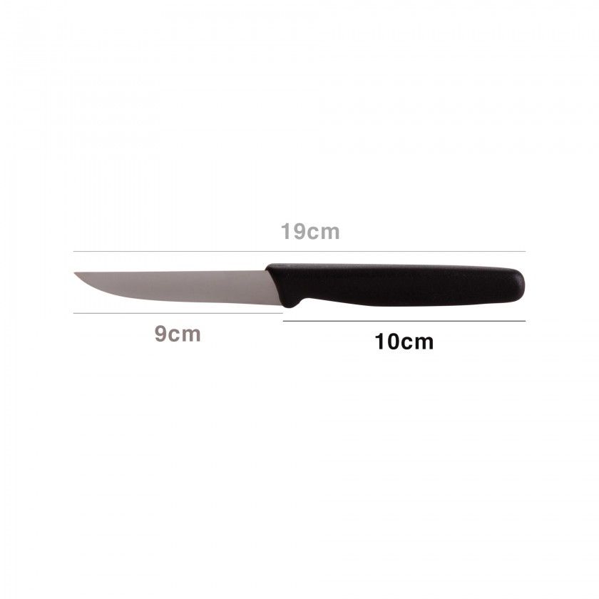 Faca Cozinha Inox Cabo Preto 12CM Faca Cozinha Inox Cabo Preto 12CM