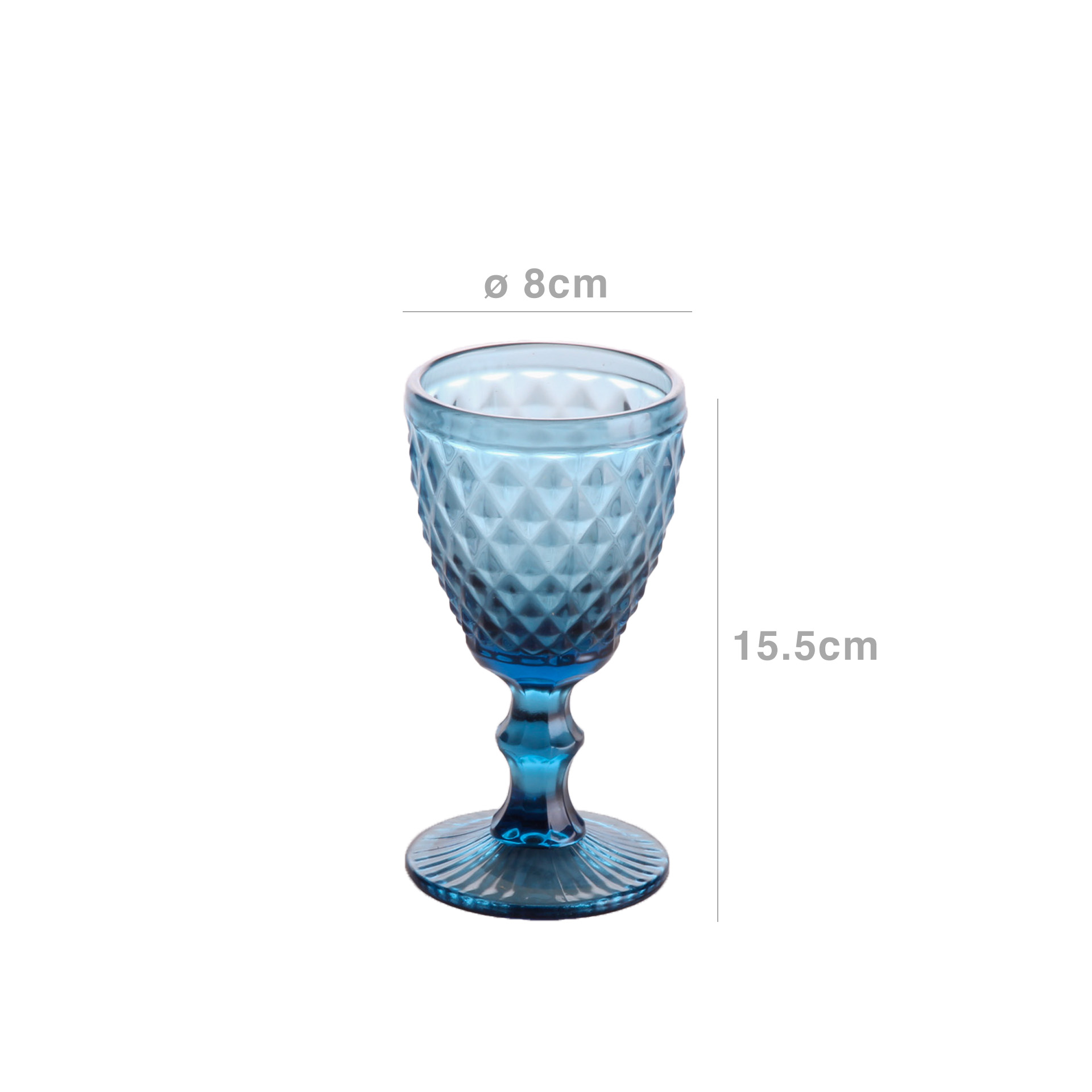 Copo Diamond Azul 8X15.5CM