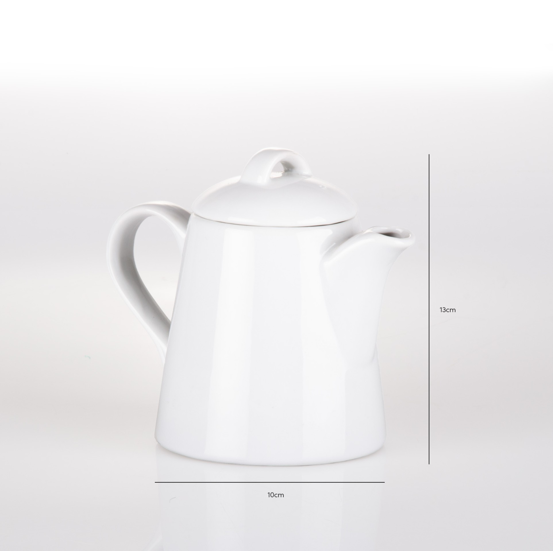 Bule Porcelana Branca 520ml 10X13X16cm