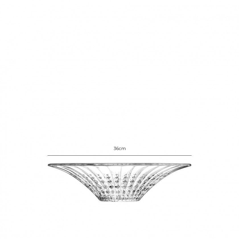 Centro Mesa Vidro Lady Diamond 36cm