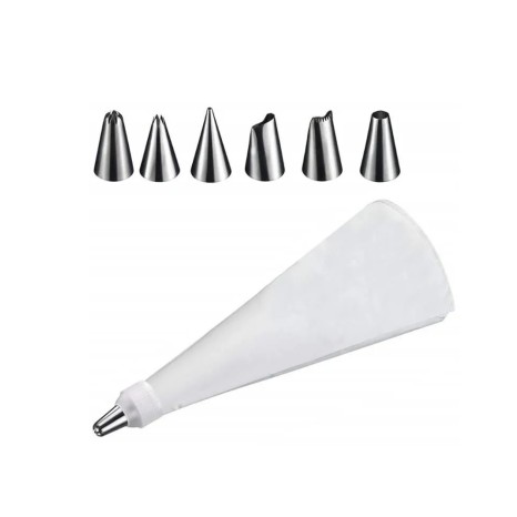 Saco Pasteleiro + 6 Boquilhas 25cm - Image product