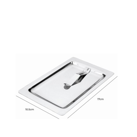 Bandeja Porta Conta Inox com Pinça 17X10.5cm - Image product