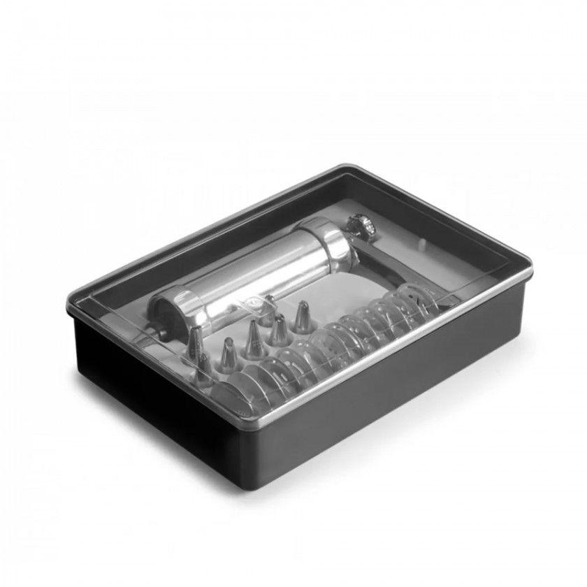 Máquina Massa Inox 8 Boquilhas + 13 Discos Máquina Massa Inox 8 Boquilhas + 13 Discos