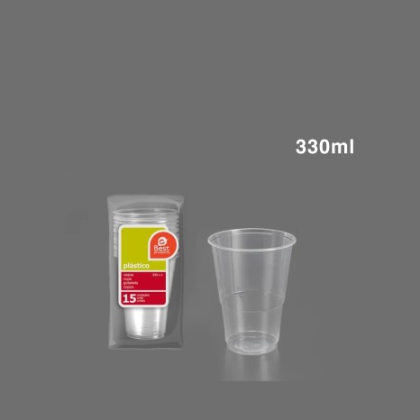 Copo Pl�stico Descart�vel 330ML Pack 15 - Image product