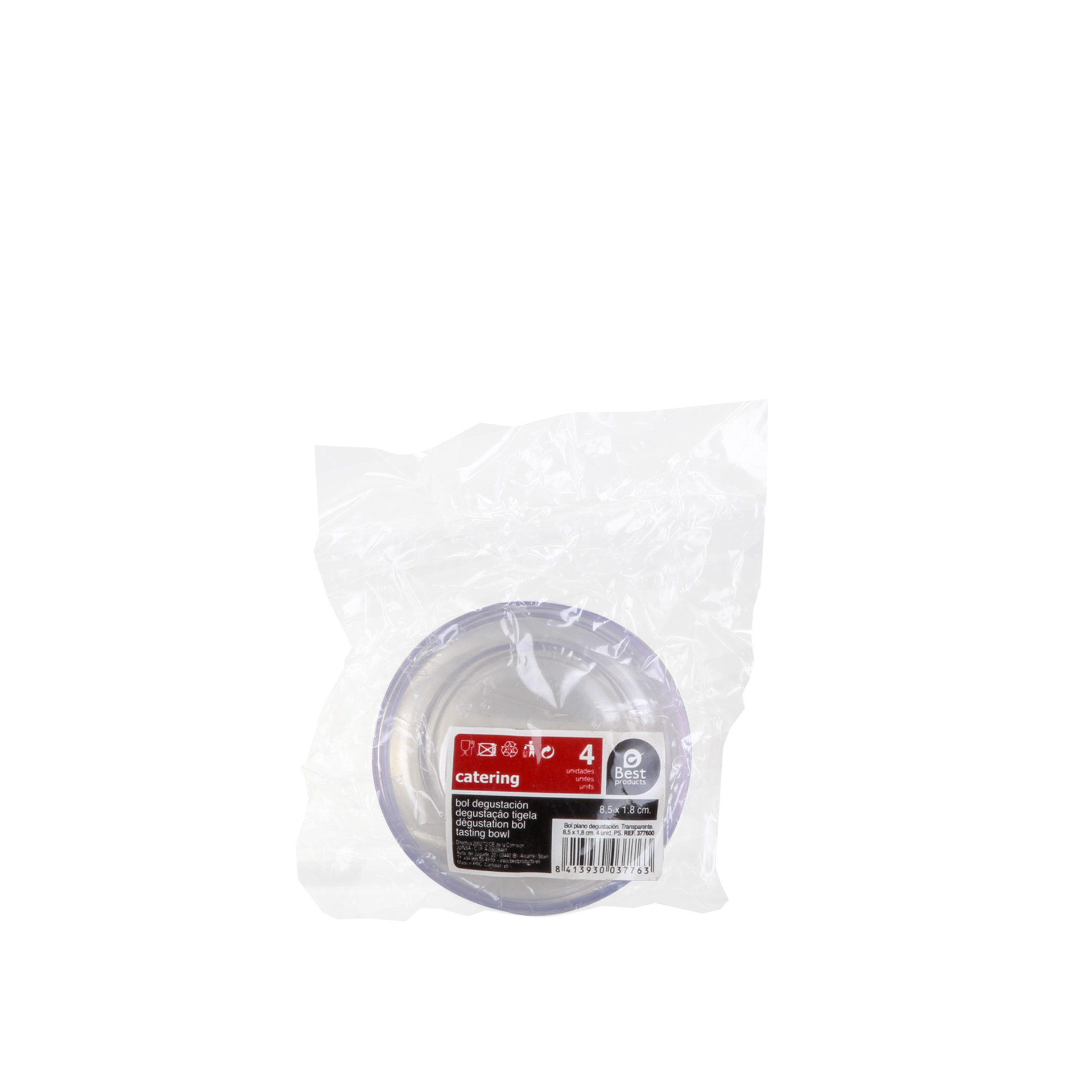 Taça Plástico 8X2CM Pack 4